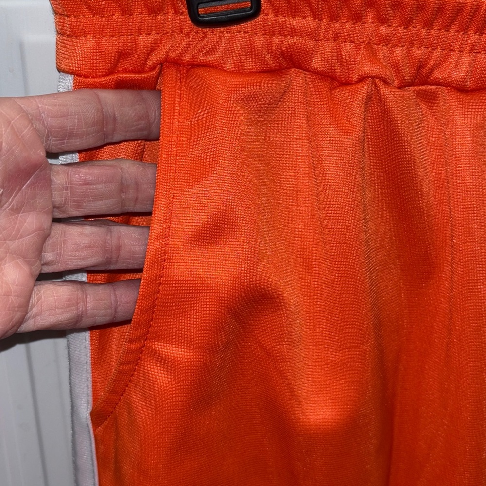 Track Suit 🍊 Orange w/White side stripes. UNISEX Sz.large NWOT - Picture 10 of 12